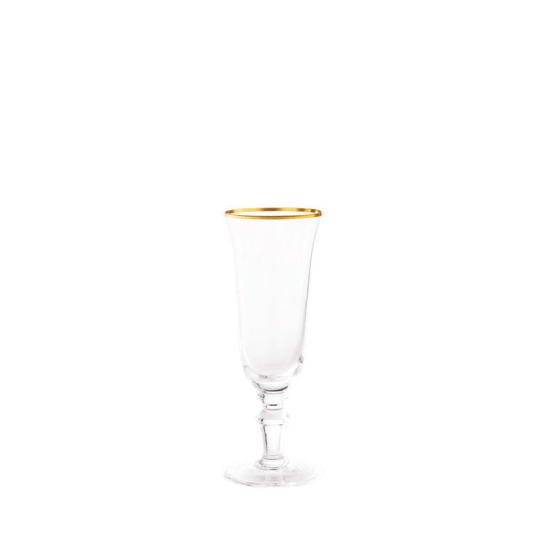 Medici FLUTE GOBLETS GOLD THREAD CRYSTAL