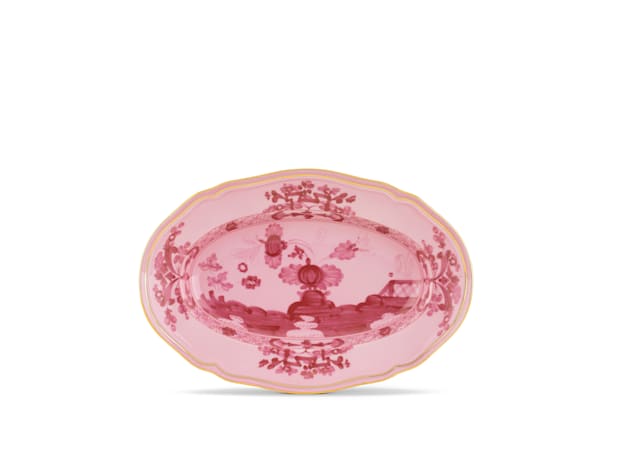 Mauve porcelain pickle dish | GINORI 1735