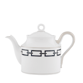 2 Teiere In Porcellana Bianca 23x16x14 Cm - Decorazione A Rilievo Con Base Merlettata - Foto 3