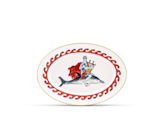 LARGE OVAL PLATTER DOLPHIN WHITEIl viaggio di Nettuno-1