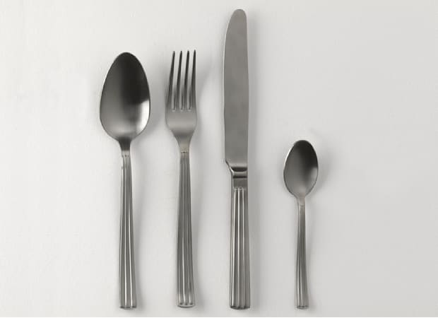 SET POSATE DA 24 PEZZI NERO SPAZZOLATODiana-1