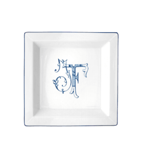 Corona Monogram grand vide poche blu cobalto - personnalisable
