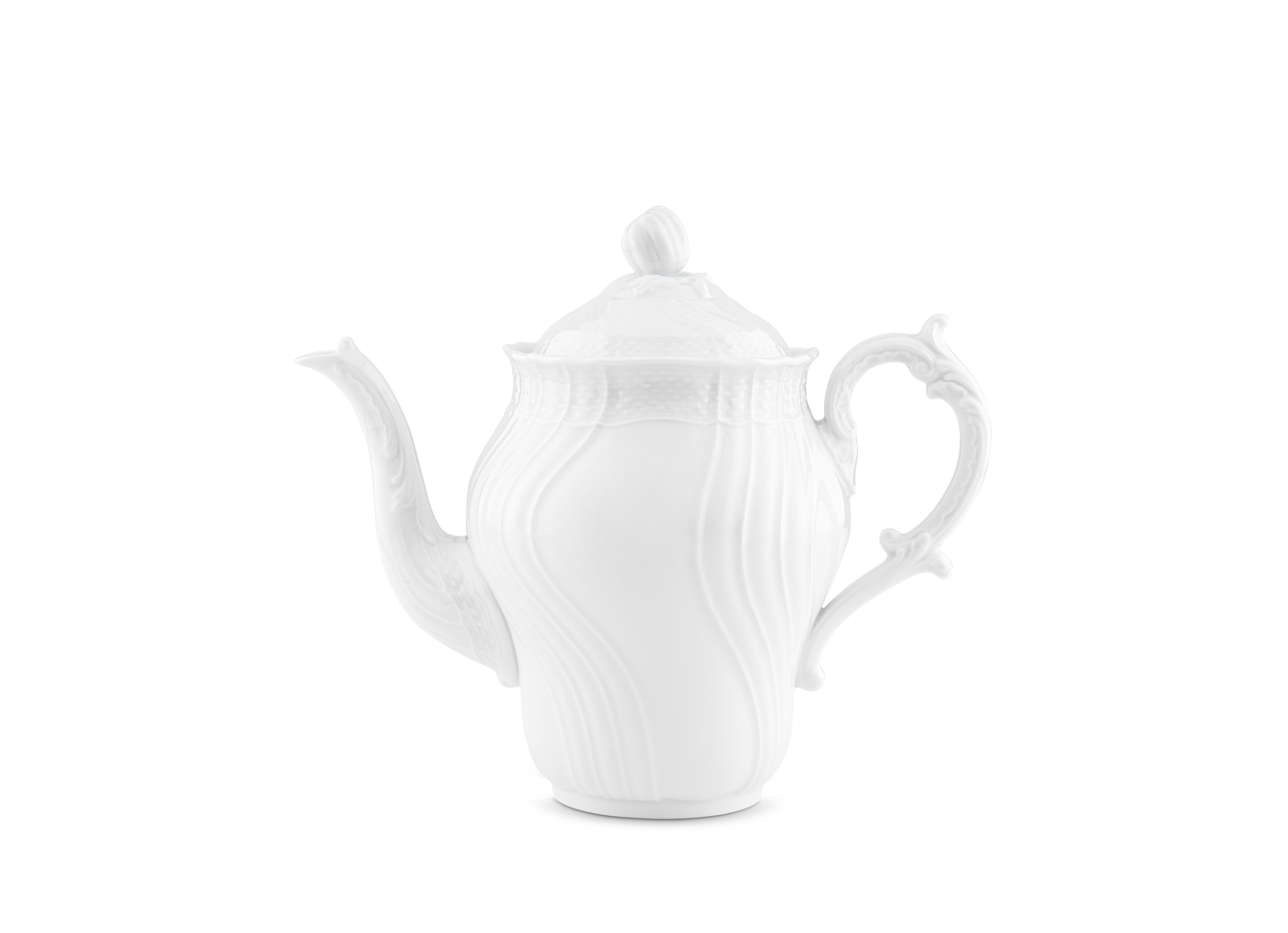 イタリア　Richard Ginori優雅な40cm白磁レリーフ ハンドル付 White coffeepot | Vecchio Ginori | GINORI 1735