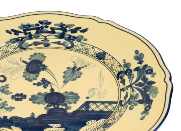 Citrine-yellow porcelain charger plate | GINORI 1735