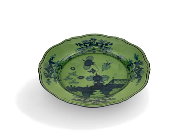 Malachite-green porcelain round platter | Ginori1735 | GINORI 1735