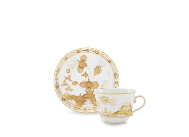 Aurum White Coffee Cups | Oriente Italiano | GINORI 1735