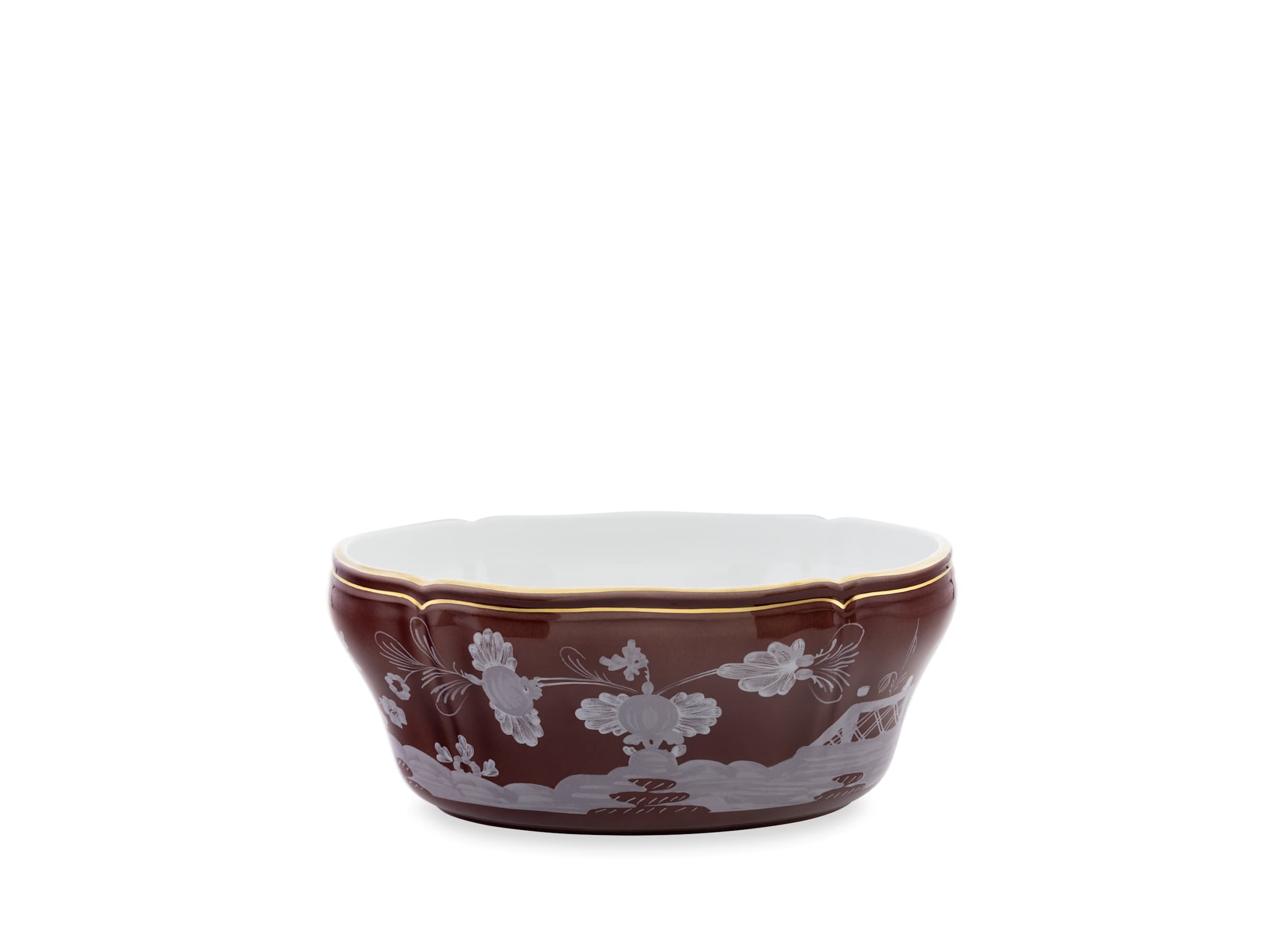 MURANO Salviati ムラノ サルヴィアッティ 4色 ボール 大皿 Castagna-brown porcelain salad bowl | GINORI 1735