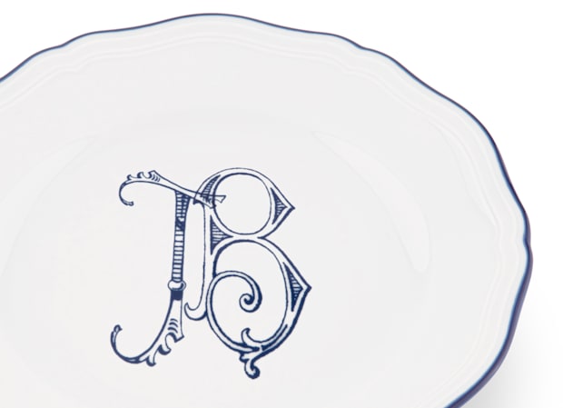 bread plates blu cobalto - personalizableCorona Monogram-3