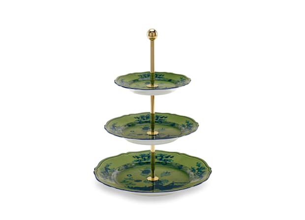 3-TIER SERVING STAND MALACHITEOriente Italiano