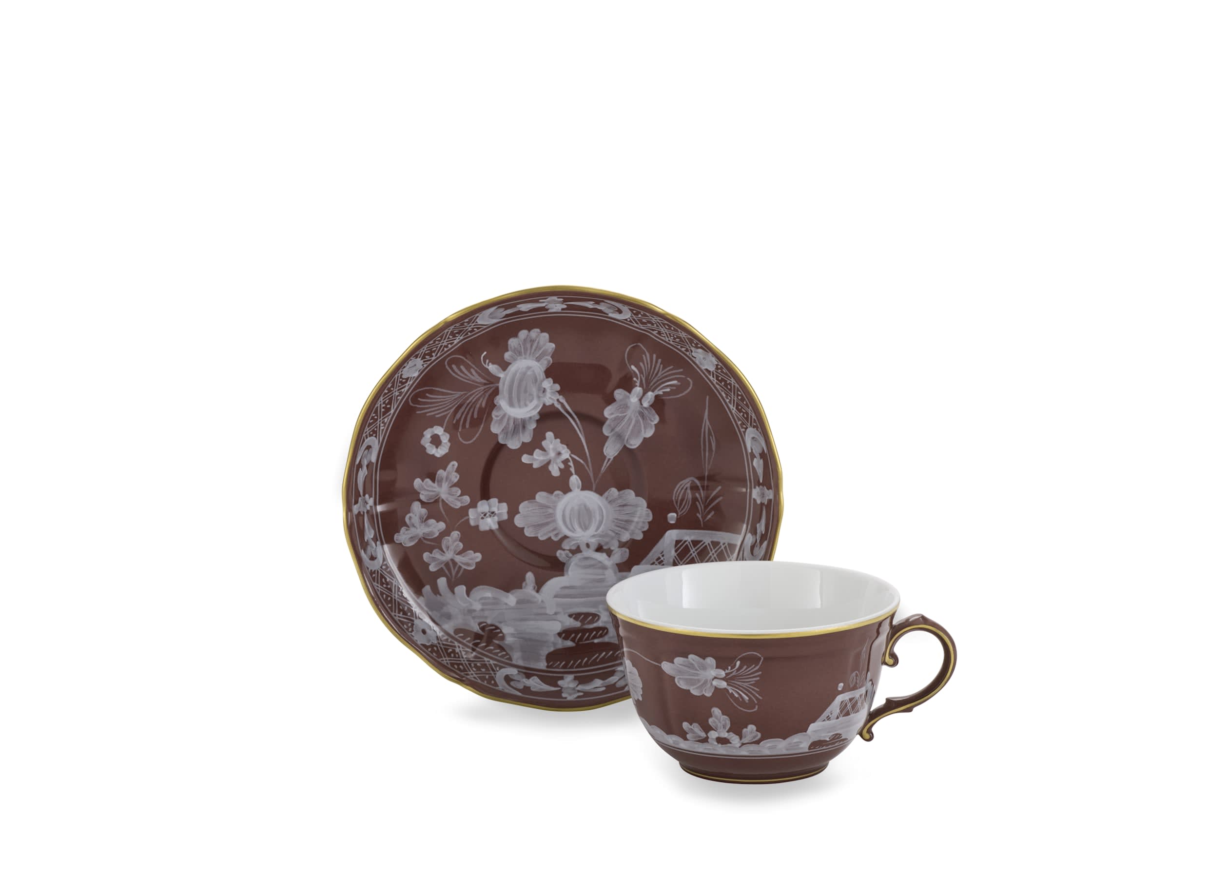 Tea cup brown Castagna | Oriente Italiano | GINORI 1735