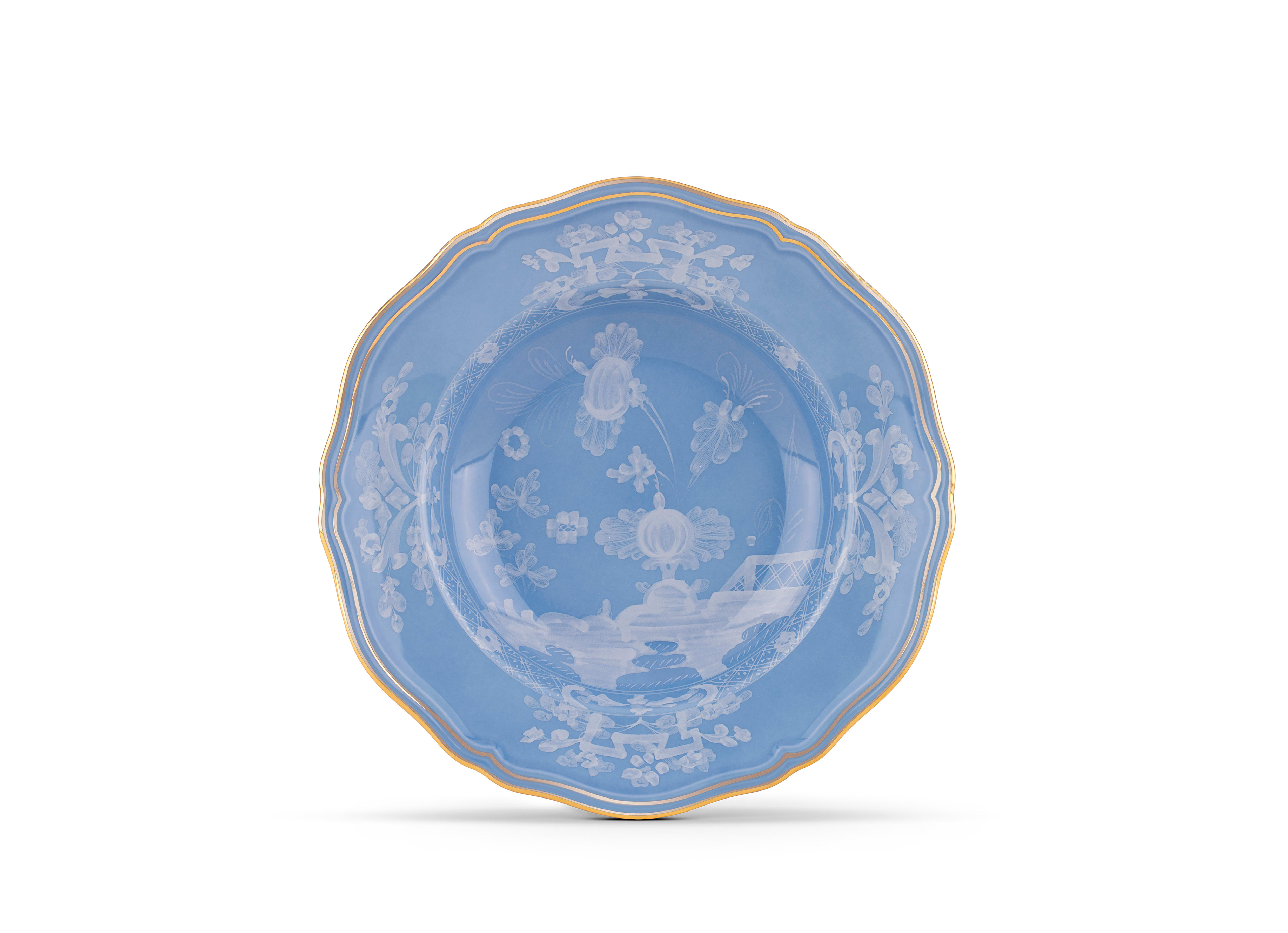 ジノリ3枚　1735 パスタプレート 24CM アザレア ジノリ3枚 1735 パスタプレート 24CM アザレア Porcelain soup plates