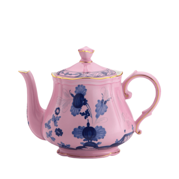 Azalea-pink porcelain teapot | GINORI 1735
