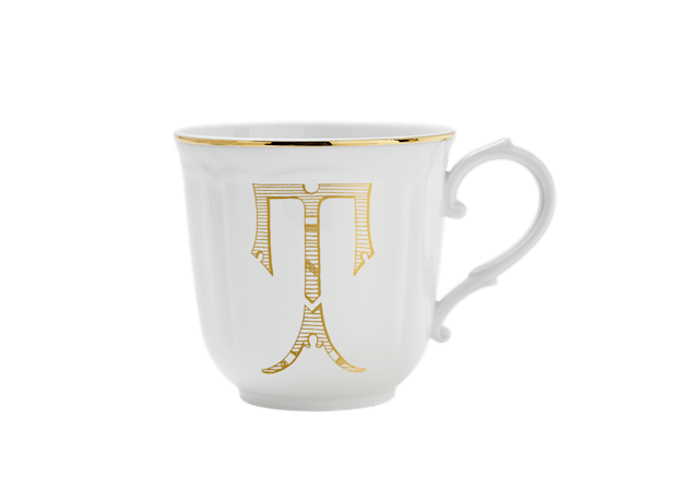 MUG LETTRE T ORO Corona Monogram Mugs-1