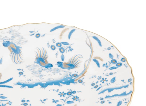 Turquoise dessert plate | Oro Di Doccia | Ginori1735 | GINORI 1735
