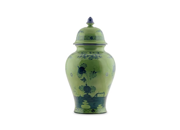 LARGE POTICHE VASE MALACHITE Oriente Italiano-2