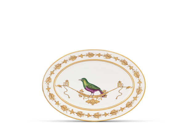 Merle Vert Oval Platter | Voliere | Ginori1735 | GINORI 1735