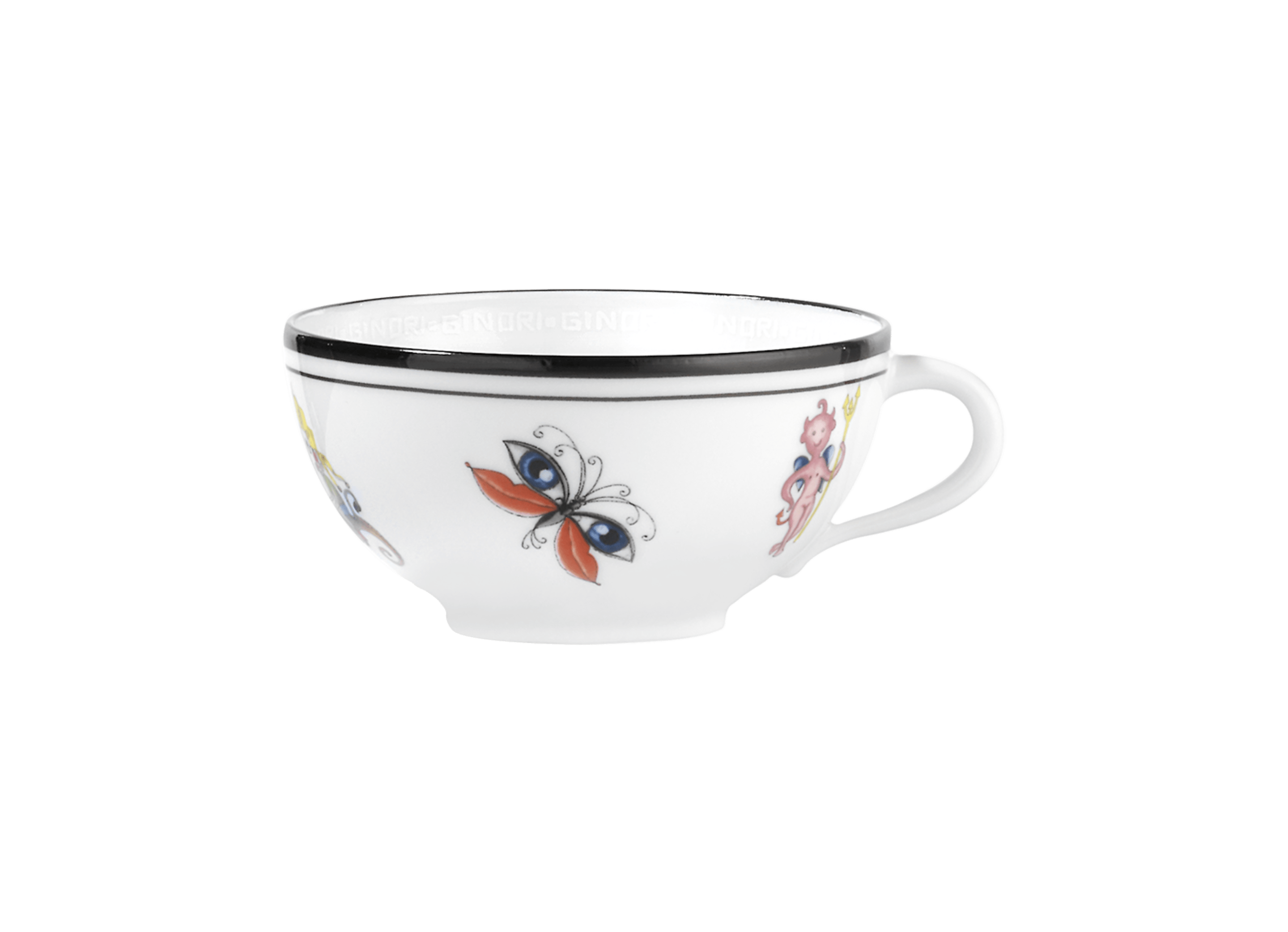 Set Of 2 Tea Cups With Saucers In Porcelain GINORI 1735