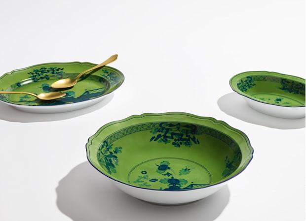 SERVING BOWL MALACHITE Oriente Italiano-6