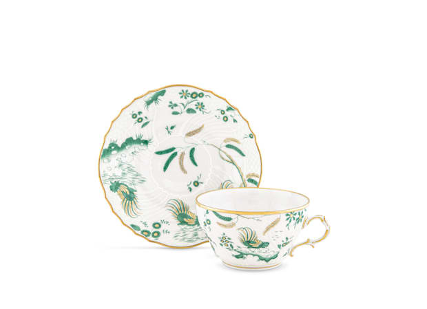 Jade green tea cup | Oro Di Doccia | GINORI 1735