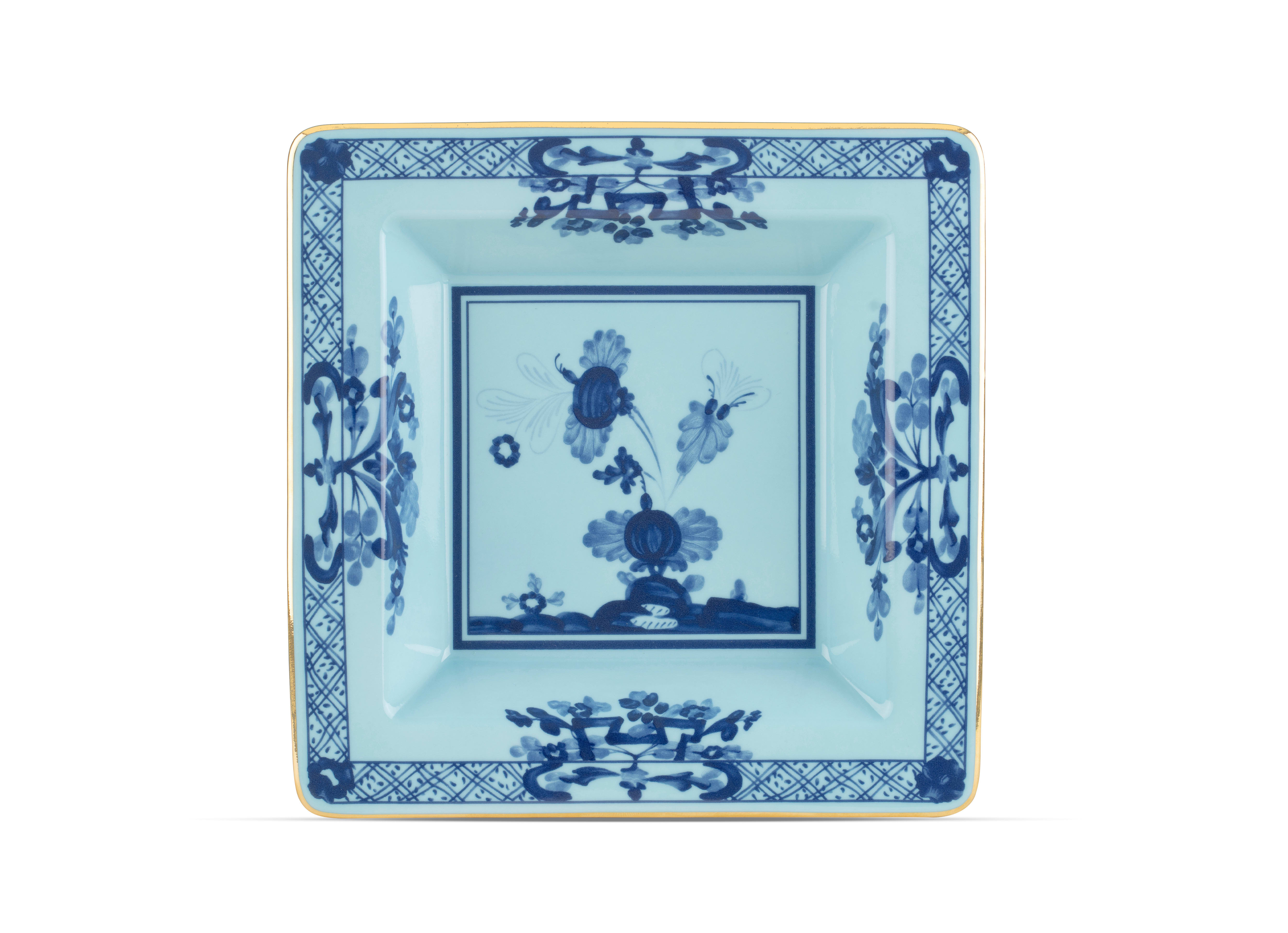 Light-blue square porcelain vide poche | GINORI 1735
