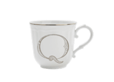 MUG LETTERA Q PLATINO Corona Monogram Mugs-1