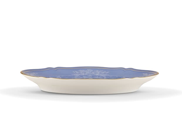 LARGE OVAL PLATTER PERVINCA Oriente Italiano-4
