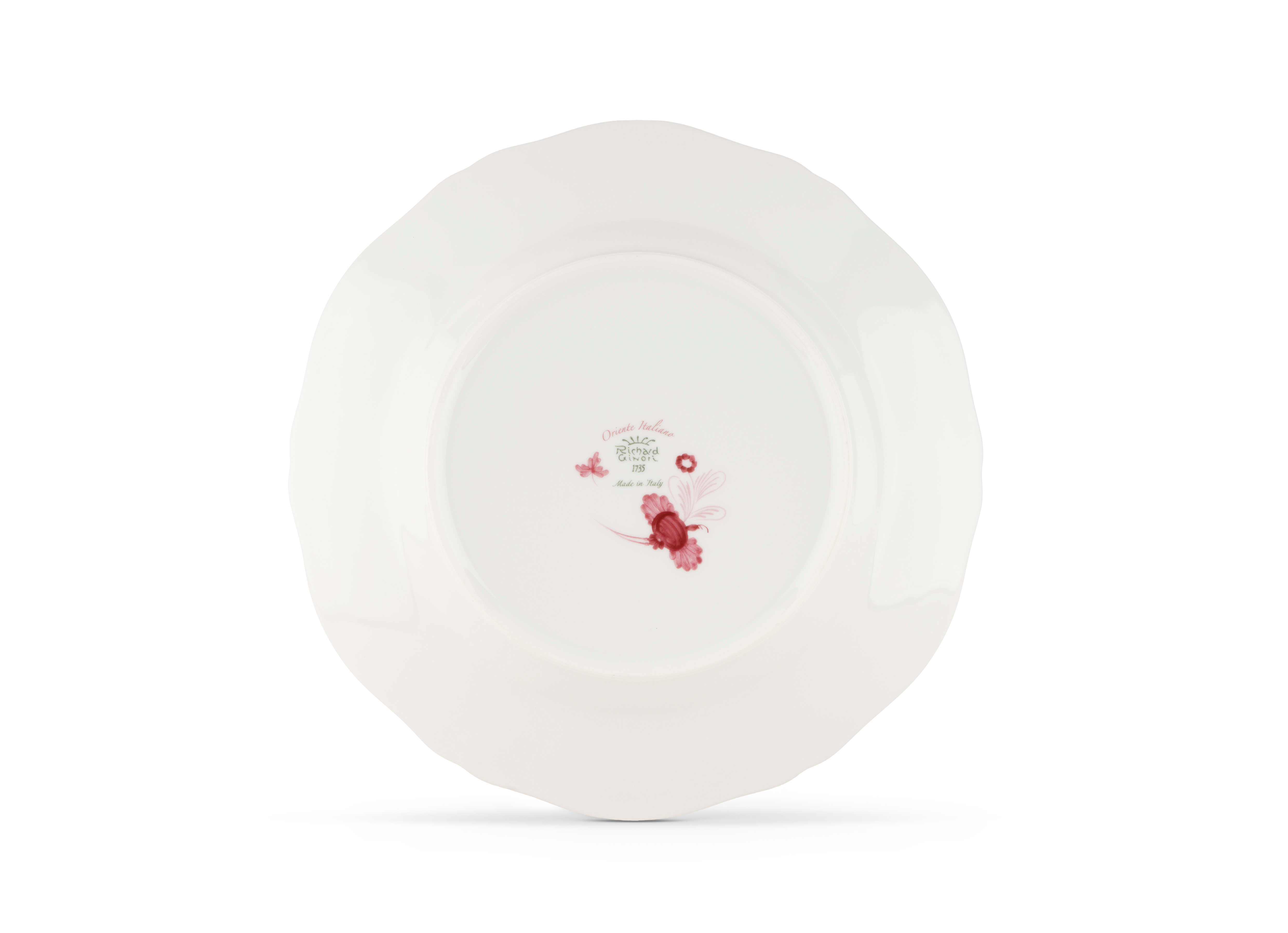 Purple mauve flat plate in porcelain | GINORI 1735
