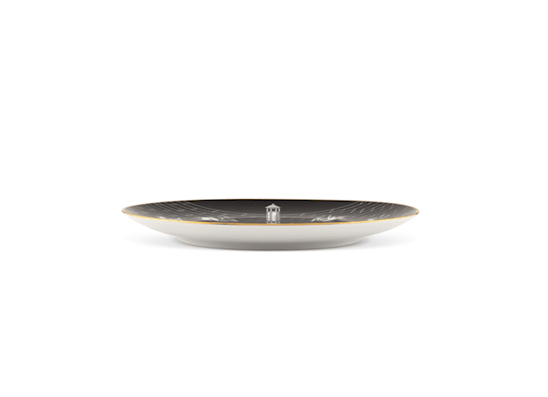 Plat Ginori 1735 Gio Ponti - Promenade Archéologique Noir - Porcelaine Neuve