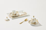 ESPRESSO SET FOR TWO WITH TRAY AURUM Oriente Italiano - Tesori-4