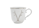 LETTER V MUG PLATINO Corona Monogram Mugs-1
