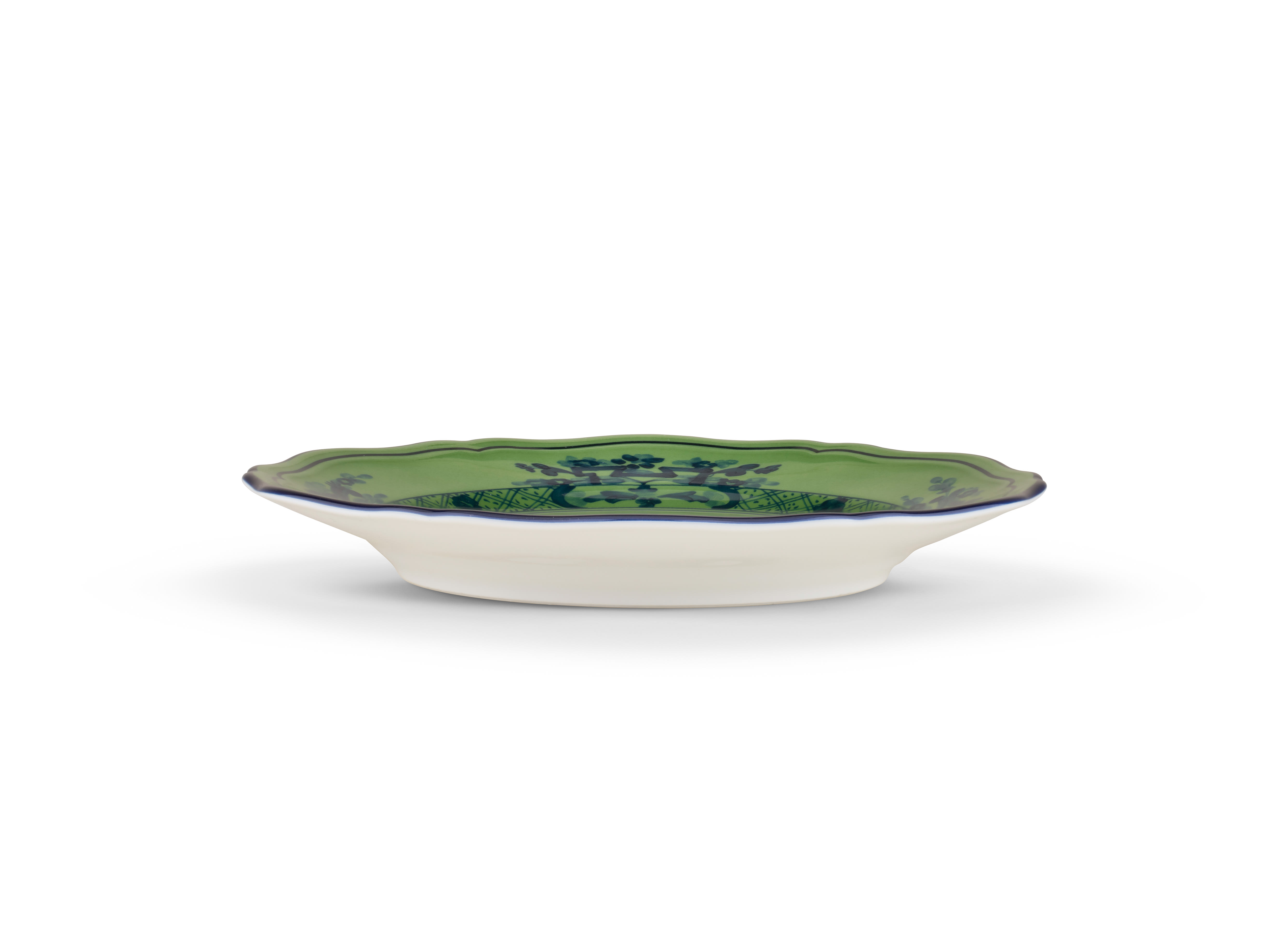 Malachite-green porcelain bread plat | GINORI 1735