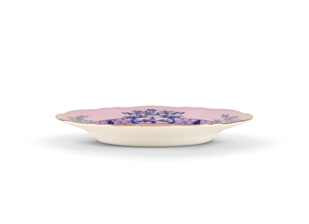 Azalea pink flat plate in porcelain | GINORI 1735