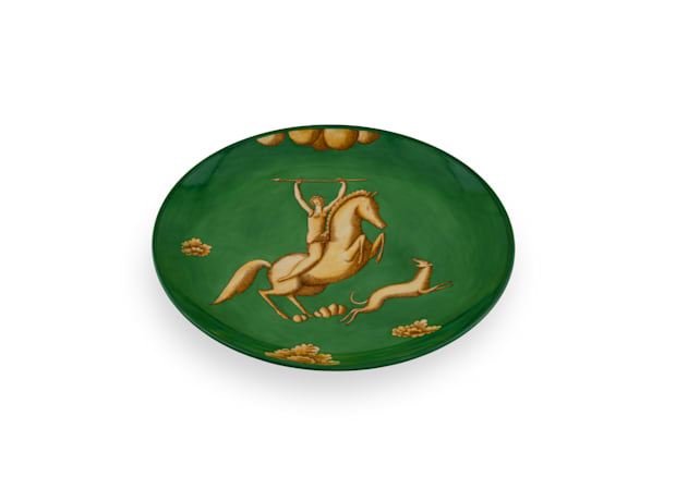 LA VENATORIA PLATE AMAZZONE CON GIAVELLOTTO - GREENArte di Gio Ponti-2