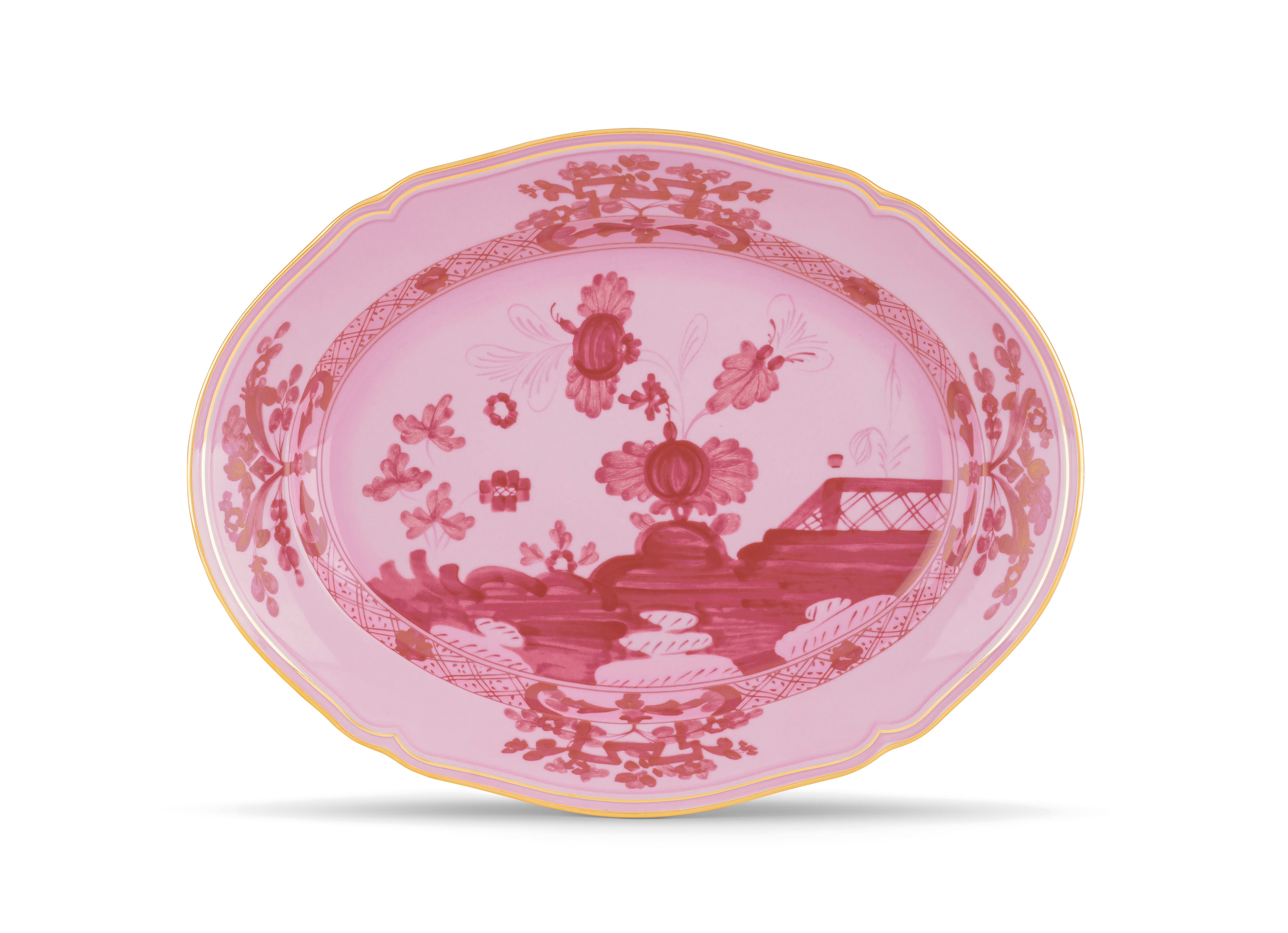 Mauve porcelain oval platter | Ginori1735 | GINORI 1735
