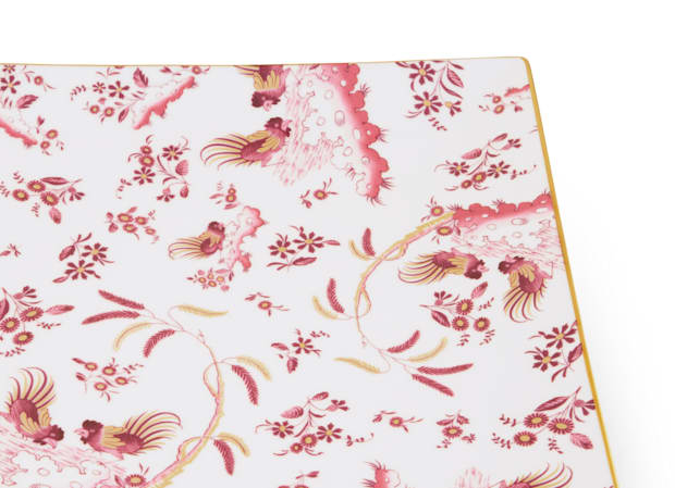 LARGE SQUARE PLATE MAGENTA Oro Di Doccia-3