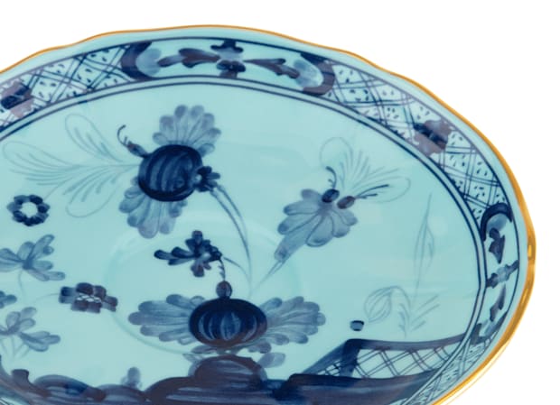 Iris-blue porcelain coffee saucer | GINORI 1735