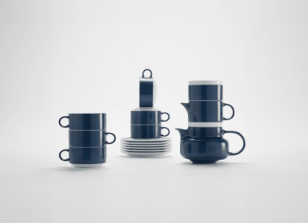 Tea service for 6 Blue | Colonna Re-Edition | Ginori 1735
