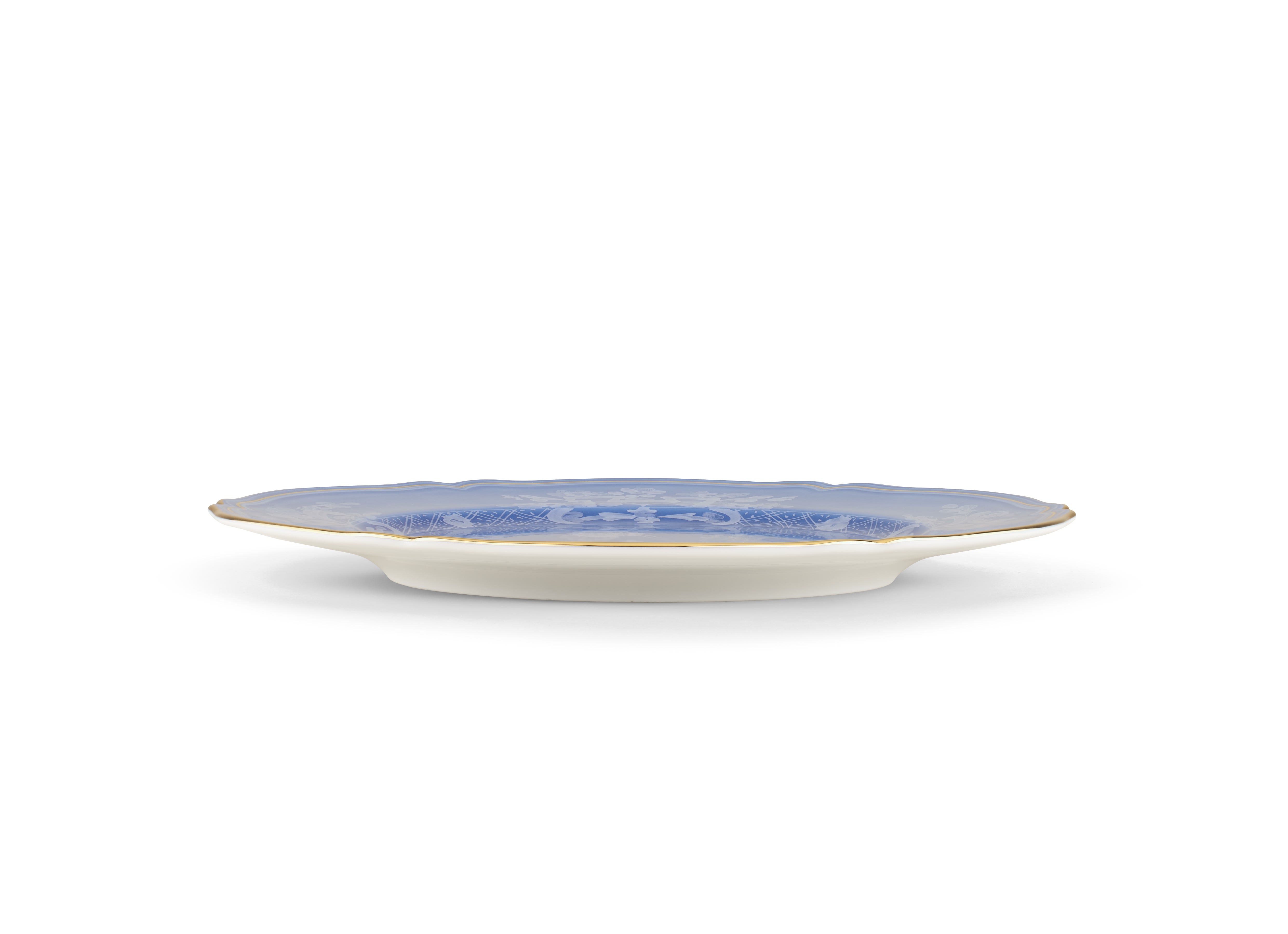 Periwinkle-blue porcelain charger plate | GINORI 1735