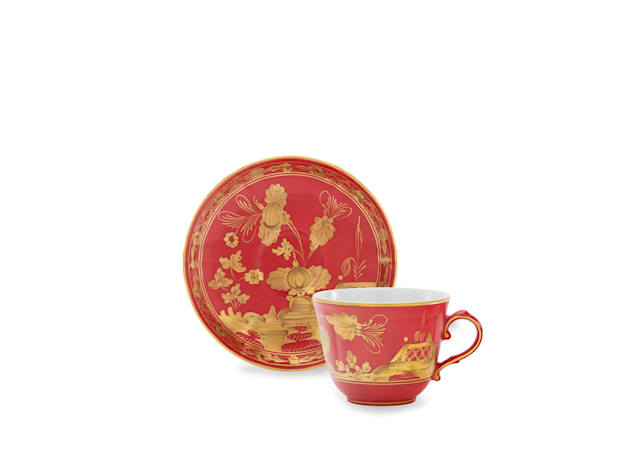 Rubrum Red Coffee Cups | Oriente Italiano | GINORI 1735