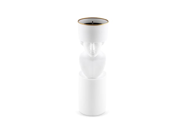 CANDLEHOLDER IL LETTERATO PURE WHITELCDC-4