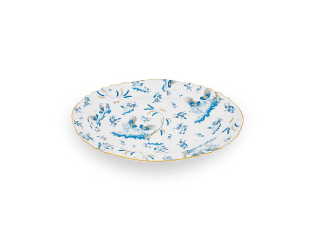 LARGE OVAL PLATTER TURCHESE Oro Di Doccia-2