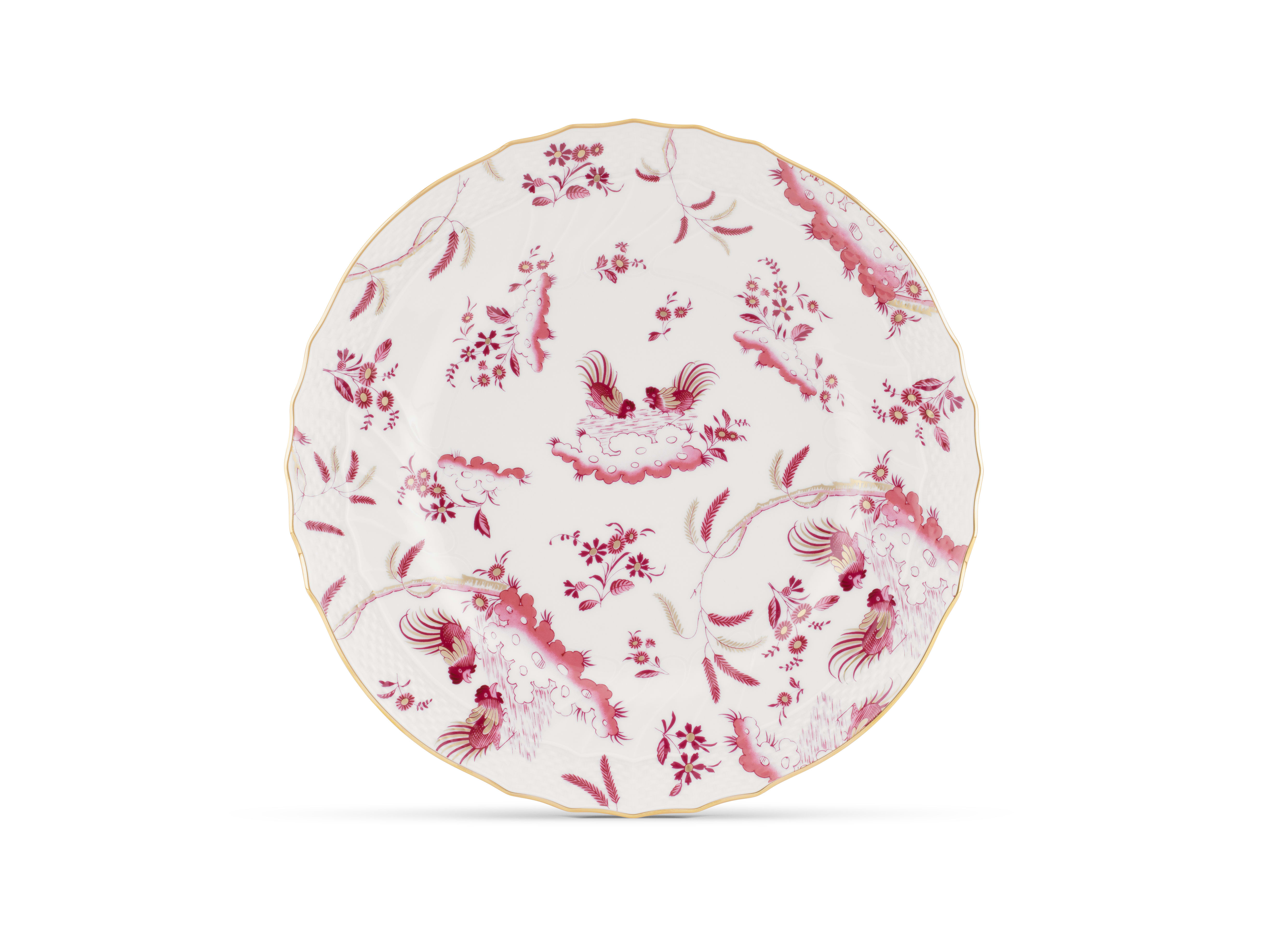 Azalea pink dessert plate in porcelain | GINORI 1735