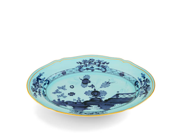 Iris-blue porcelain oval platter | Ginori1735 | GINORI 1735