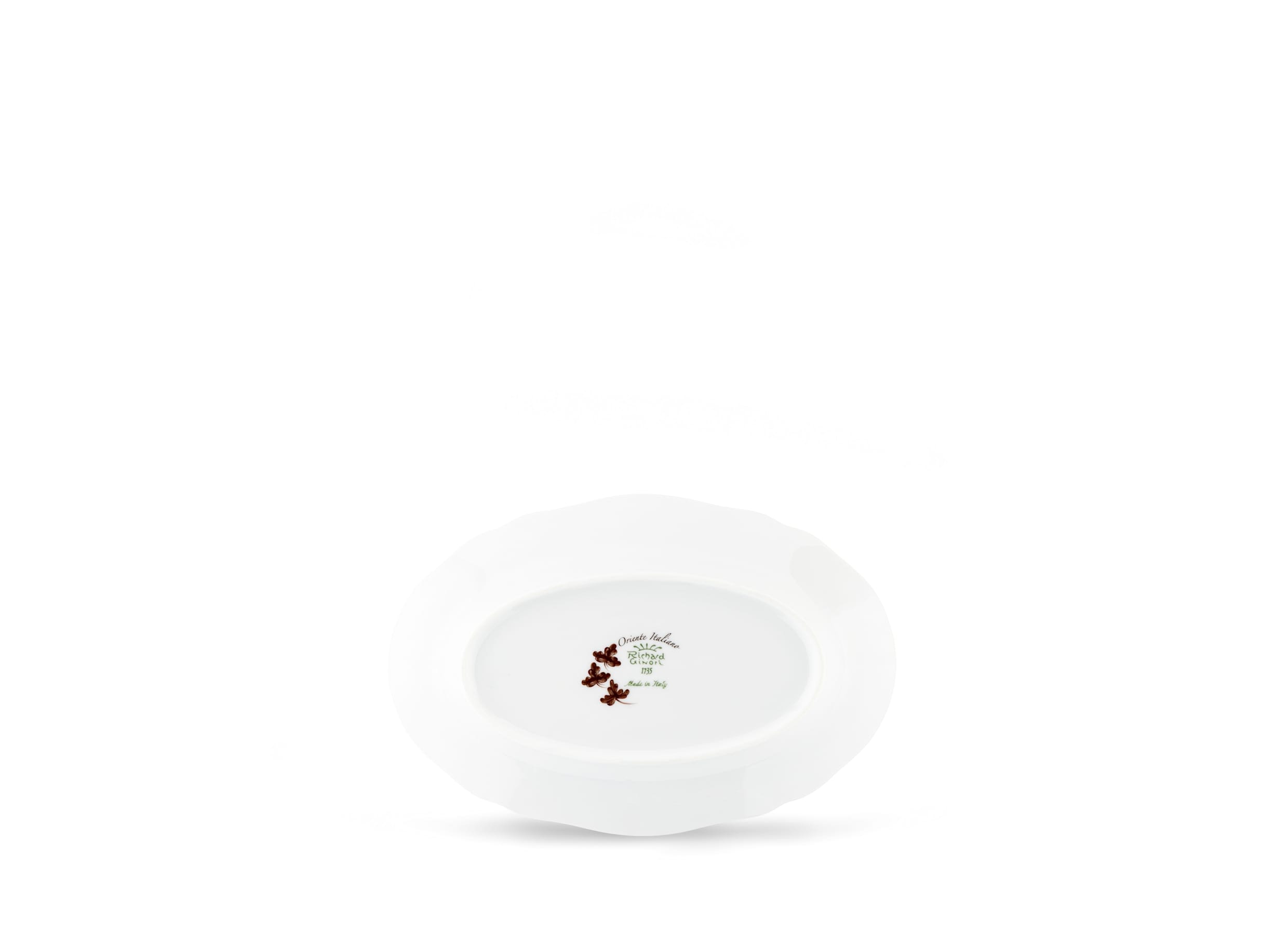 Castagna-brown porcelain pickle dish | GINORI 1735