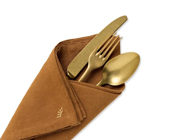 SERVIETTES DE TABLE EN LIN COGNAC Orlis-3