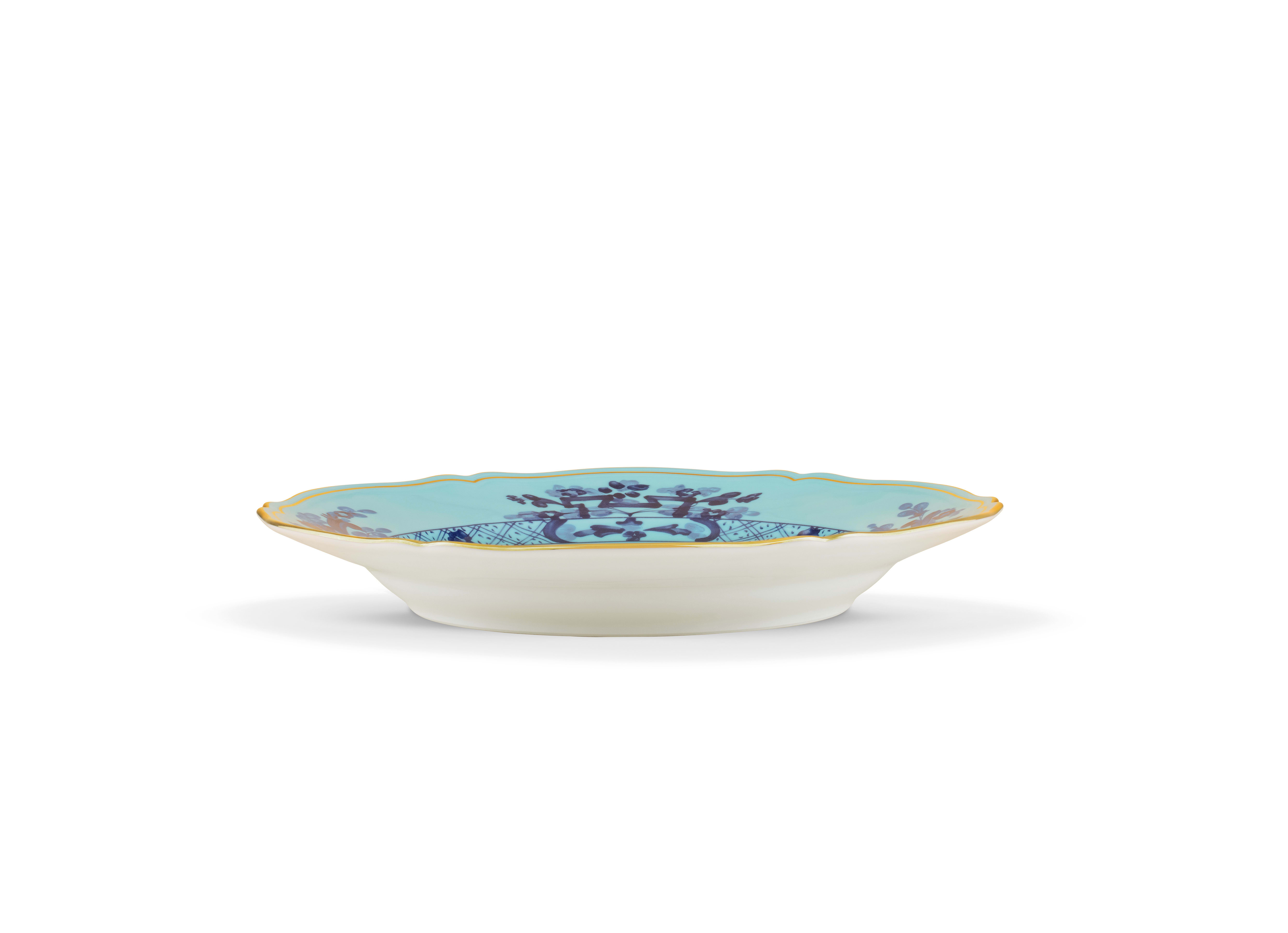 Iris-blue porcelain round platter | Ginori1735 | GINORI 1735