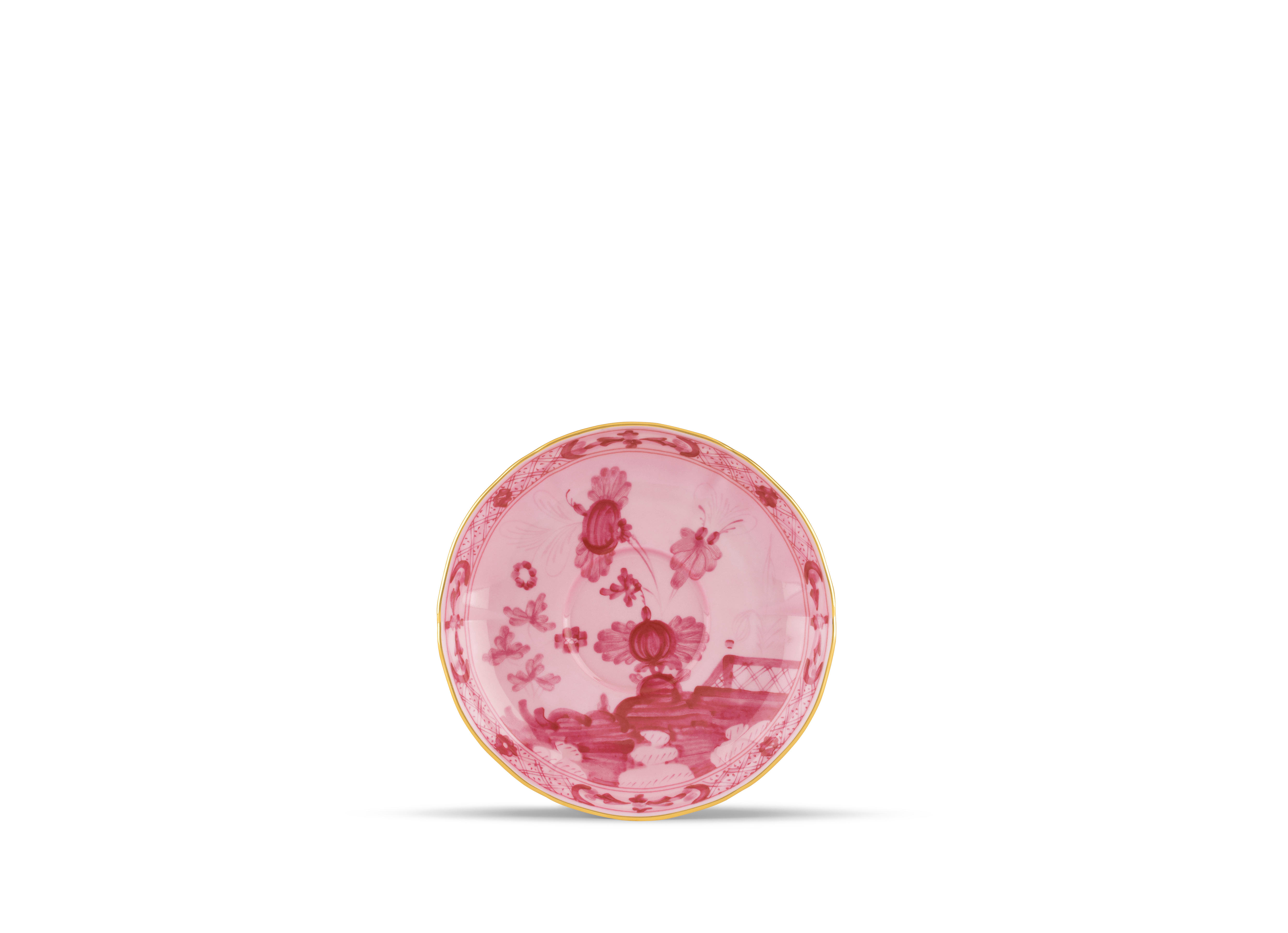 Mauve porcelain tea saucer | GINORI 1735