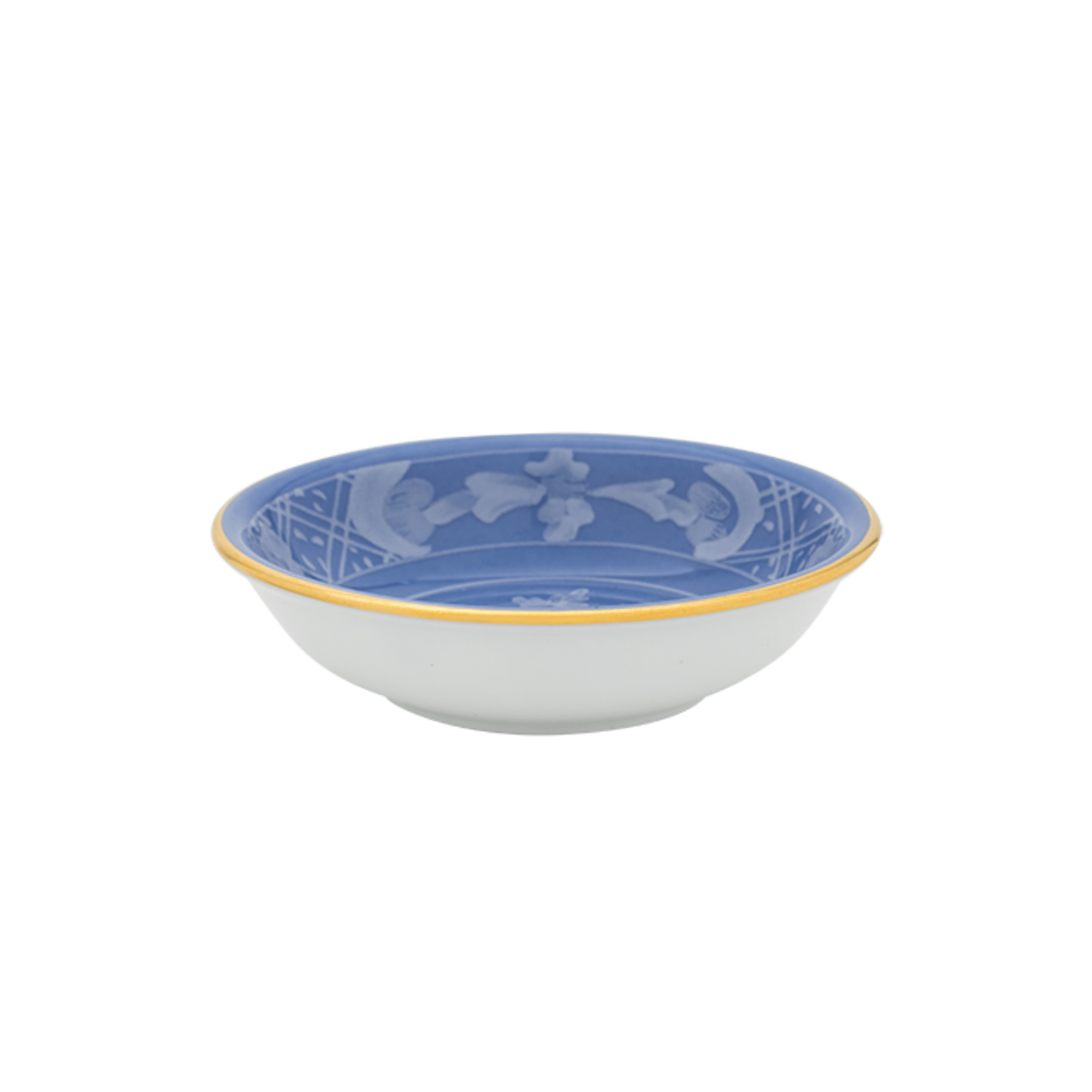 Periwinkleblue porcelain soy sauce cups GINORI 1735