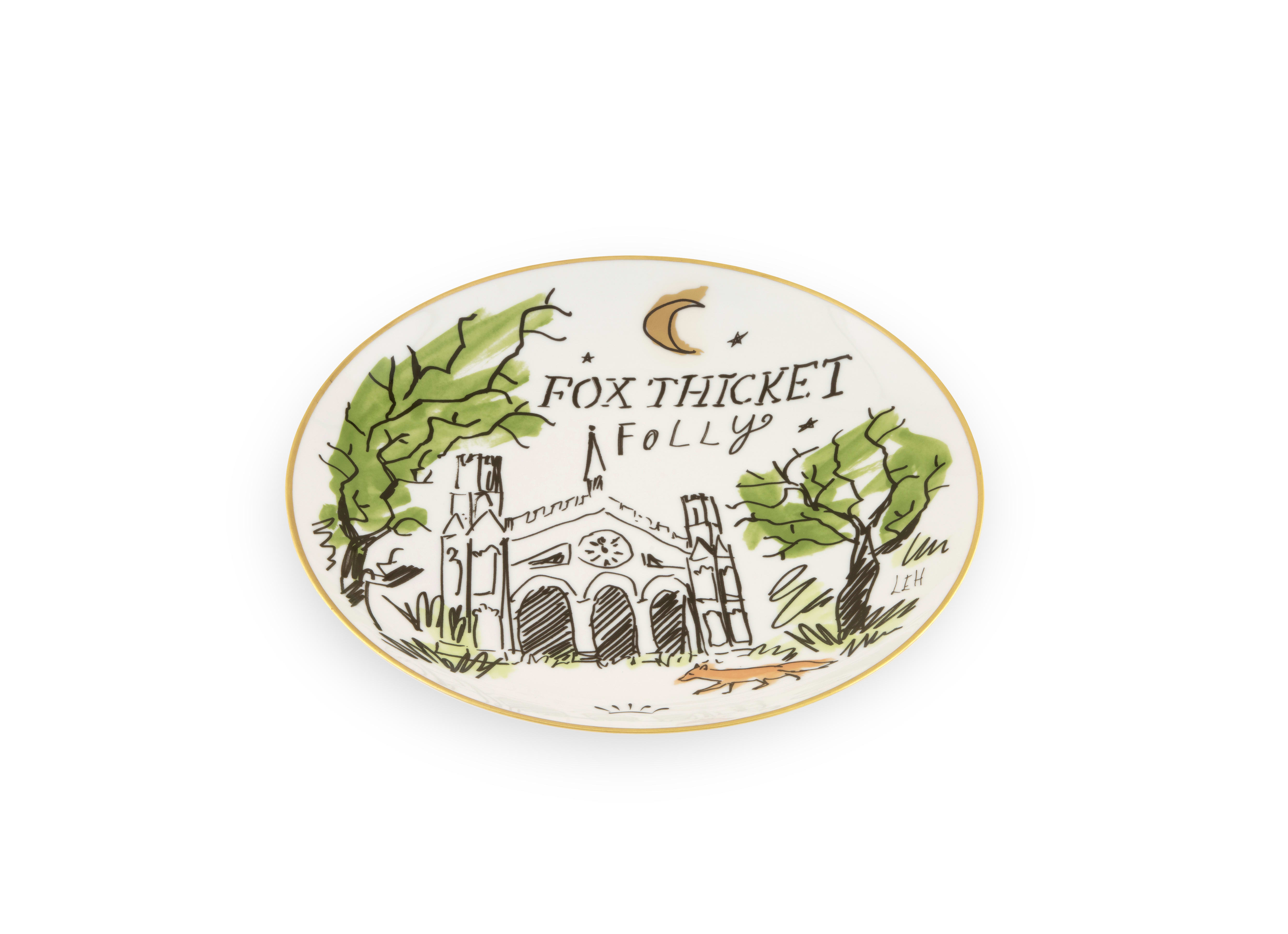 Fox Thicket Folly Decorative plate | GINORI 1735