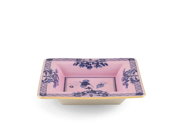 Azalea-pink square porcelain vide poche | GINORI 1735